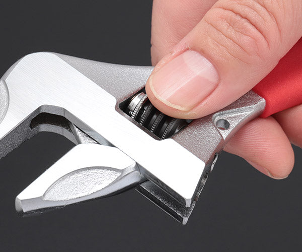 TOP ワークワイド(ガタ無しモンキレンチ)グリップ付 レッド HM-32MGR