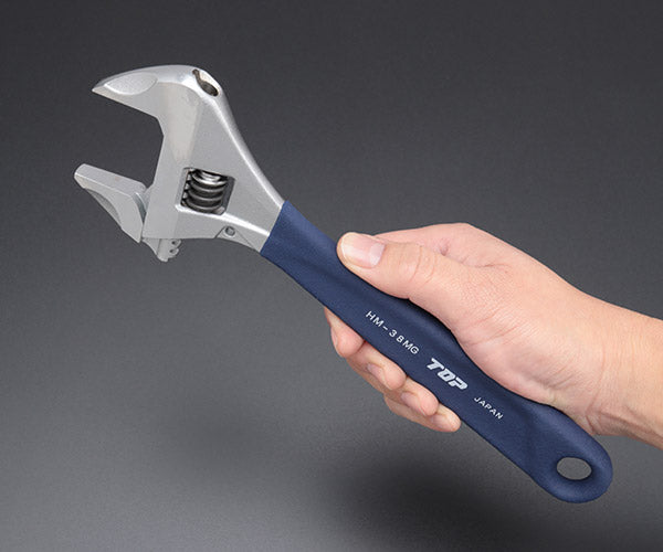 TOP ワークワイド(ガタ無しモンキレンチ)グリップ付 ネイビー HM-38MGNB