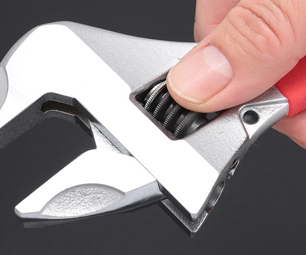 TOP ワークワイド(ガタ無しモンキレンチ)グリップ付 レッド HM-38MGR