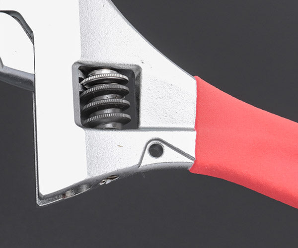 TOP ワークワイド(ガタ無しモンキレンチ)グリップ付 レッド HM-38MGR