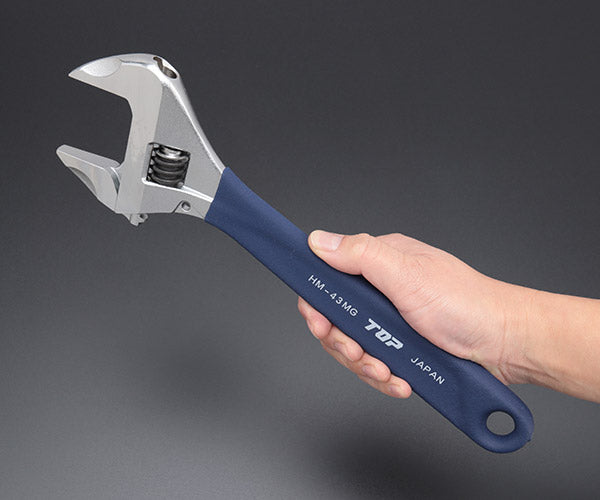 TOP ワークワイド(ガタ無しモンキレンチ)グリップ付 ネイビー HM-43MGNB