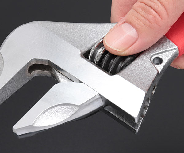 TOP ワークワイド(ガタ無しモンキレンチ)グリップ付 レッド HM-43MGR