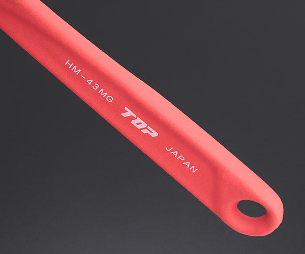 TOP ワークワイド(ガタ無しモンキレンチ)グリップ付 レッド HM-43MGR
