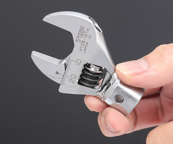 TOP モンキ形トルクヘッド(目盛り付)口開き10~26mm HY26-12TH トップ