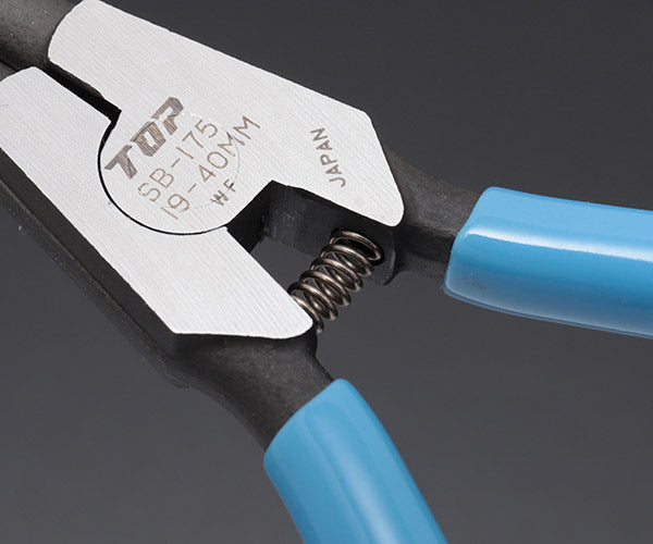 TOP スナップリングプライヤ 軸用曲爪 使用範囲19〜40mm SB-175 トップ工業