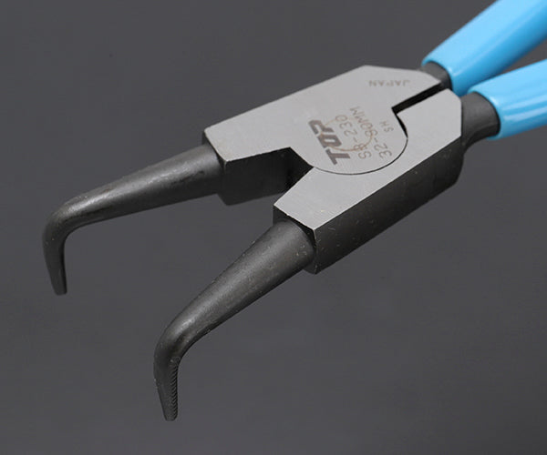 TOP スナップリングプライヤ 軸用曲爪 使用範囲32〜80mm SB-230 トップ工業