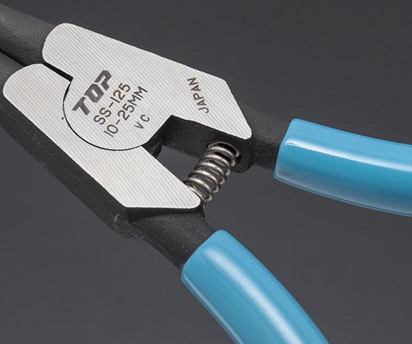 TOP スナップリングプライヤ 軸用直爪 125mm使用範囲10〜25mm SS-125 トップ工業