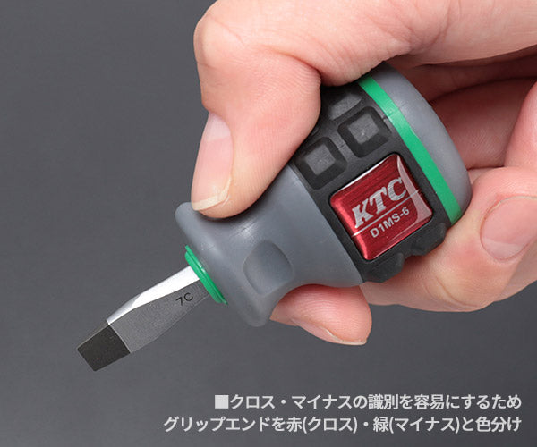 KTC TPMD-7P 樹脂柄ドライバー7本セット (D1P2-1, 2, 3,D1M2-5, 6, D1PS-2,D1MS-6) 京都機械工具 x エヒメマシンオリジナル