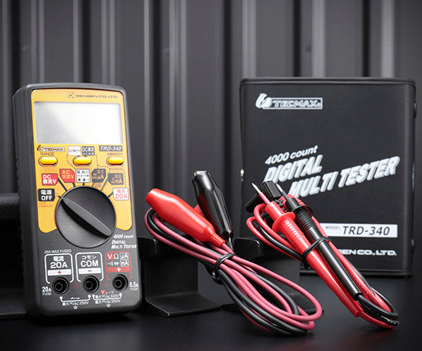 デンゲン デジタルマルチテスター 4000カウント 液晶文字高21mm ソフトケース付 (TRD-340) (4562396133756) DENGEN