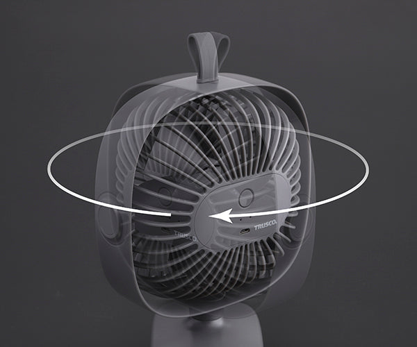 TRUSCO 充電式クリップファン クリップ式 卓上式 2WAY CLFN-GY 暑さ対策 トラスコ