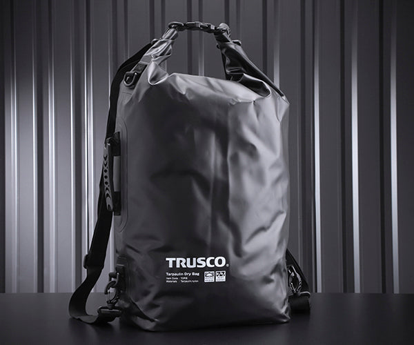 TRUSCO 防水ターポリンショルダーバッグ ブラック - 収納・保管用品