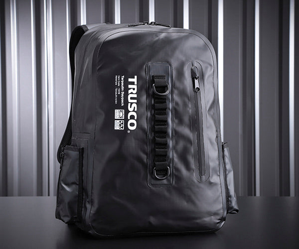 TRUSCO 防水ターポリンデイパック ブラック 容量19L TDYB-BK トラスコ