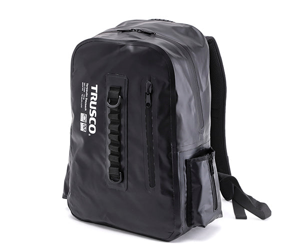 TRUSCO 防水ターポリンデイパック ブラック 容量19L TDYB-BK トラスコ