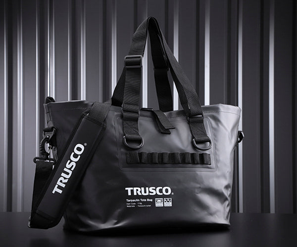 TRUSCO 防水ターポリントートバッグ ブラック Lサイズ TTBL-BK トラスコ