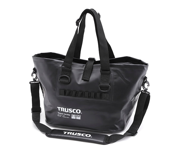 TRUSCO 防水ターポリントートバッグ ブラック Lサイズ TTBL-BK トラスコ