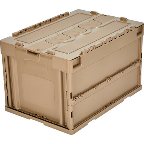 TRUSCO 蓋ツキ折リタタミコンテナ 50L コヨーテ CT50CYT トラスコ