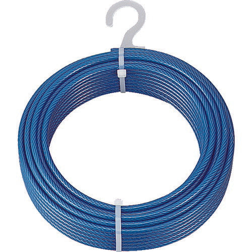 TRUSCO メッキ付ワイヤーロープ PVC被覆タイプ Φ4(6)mmX20m CWP4S20