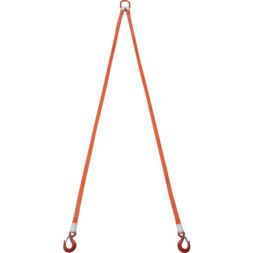 TRUSCO 2本吊ベルトスリングセット 25mm幅X2m 吊リ角度60°時荷重0.86t(最大使用荷重1t) G252P20 トラスコ