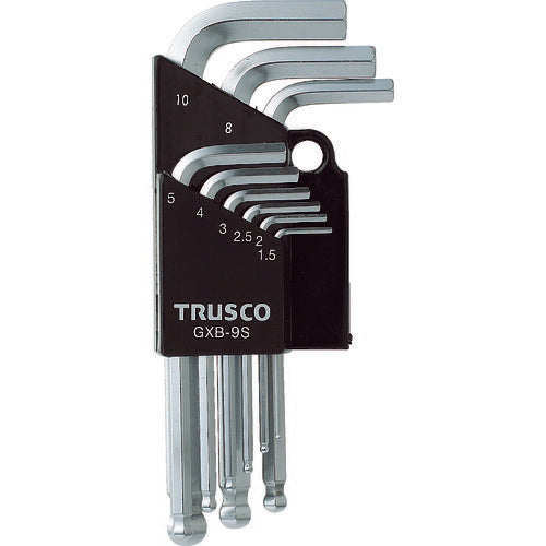 TRUSCO ボールポイント六角棒レンチセット 9本組 GXB9S トラスコ