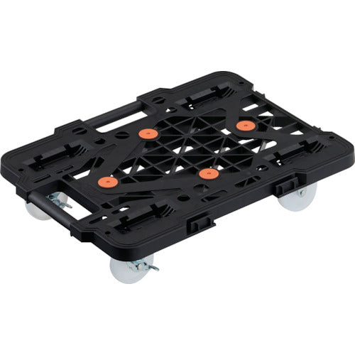 TRUSCO 連結式ルートバン メッシュタイプ 515X385 ナイロン車輪 自在側ストッパー付 黒 MPK500NSBK トラスコ