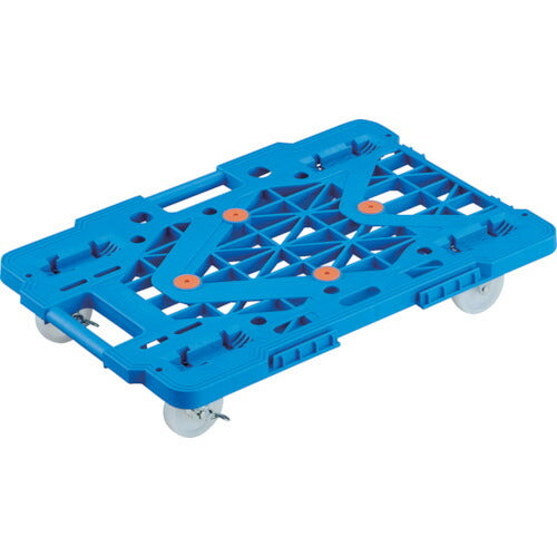 TRUSCO 連結式ルートバン メッシュタイプ 615X415 ナイロン車輪 自在側ストッパー付 青 MPK600NSB トラスコ