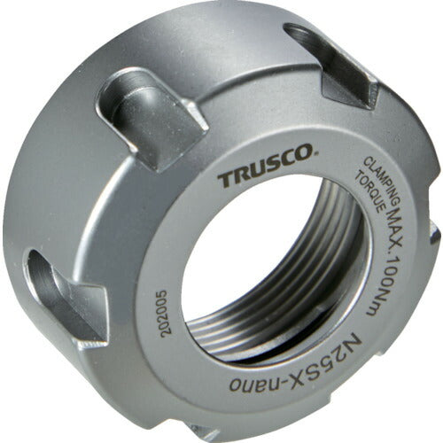 TRUSCO NC旋盤用ストレートシャンクコレットホルダ ERナット