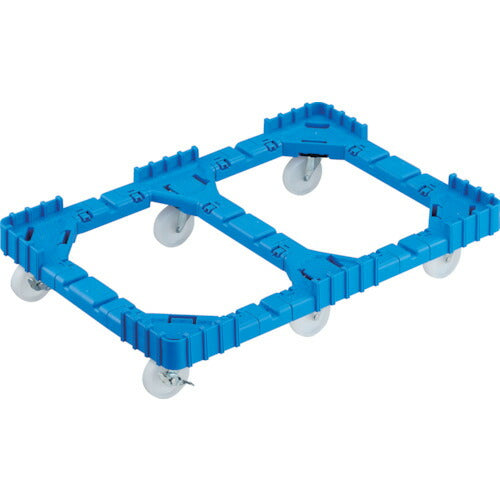 TRUSCO OCドーリー 75Lオリコン用 ナイロン車輪 6輪自在ストッパー付 ブルー OCD75ANSB トラスコ