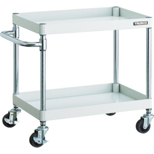 TRUSCO フェニックスワゴン 省音 600X400XH600 2段 W色 PEW662W トラスコ