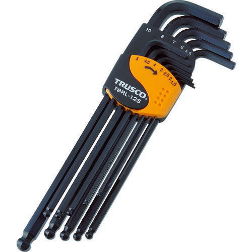 TRUSCO ボールポイント六角棒レンチセット ロングタイプ 12本組