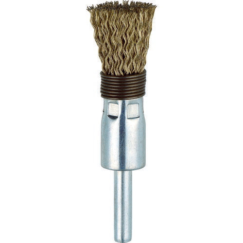 TRUSCO 筒型ブラシΦ15X軸6 真鍮メッキ0.25 スプリング付 TEBS15G トラスコ