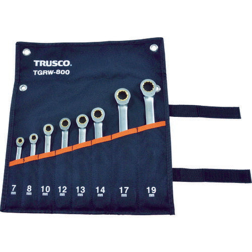 TRUSCO ラチェットコンビネーションレンチセット(スタンダード)8本組