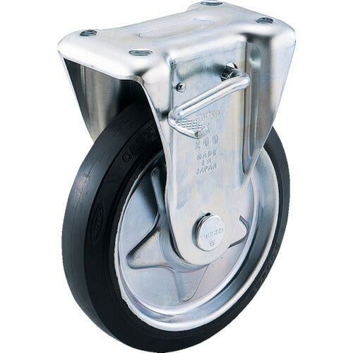 TRUSCO プレス製ゴムキャスター 固定ストッパー付 Φ130 TKB130 トラスコ