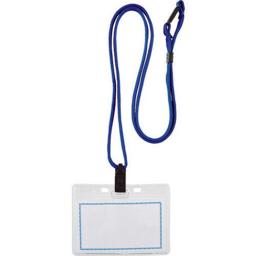 TRUSCO ストラップ付ホイッスル名札 ソフト 青 TNHSB トラスコ