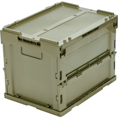 TRUSCO α折リタタミコンテナ フタ付 20L OD色 TRSC20OD トラスコ