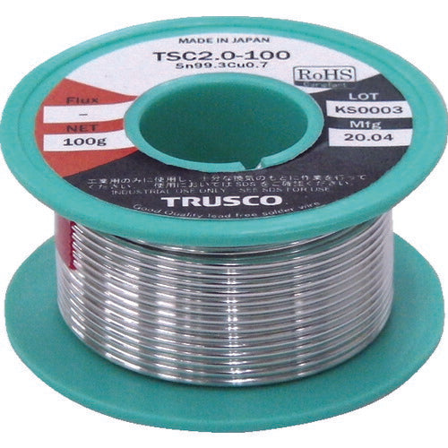 TRUSCO 配管・配線用鉛フリーハンダΦ2.0-100G TSC2.0100 トラスコ