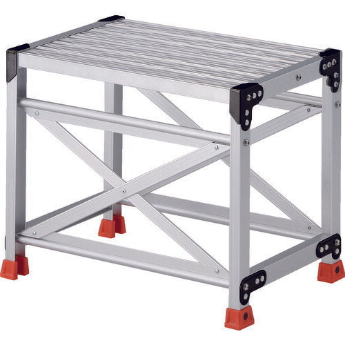 TRUSCO 作業用踏台 アルミ製・グレーチング仕様 SUS金具 1段 高さ0.5m 天板500×400 TSFGR-165 TRUSCO 作業用踏台 アルミ製・グレーチング仕様 SUS金具 2段 高さ0．6m