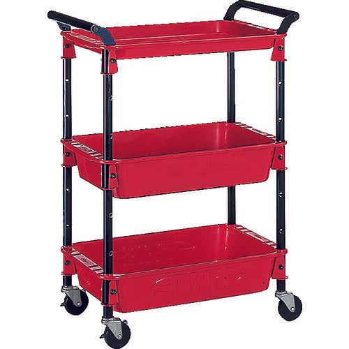 TRUSCO ツールワゴンロイヤル 654X361X887 深2浅1 赤 TWR2 R トラスコ