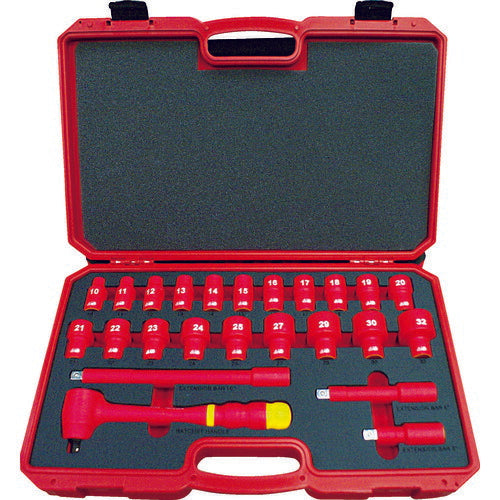 TRUSCO 絶縁ソケットレンチセット(6角タイプ)差込角12.7mm TZSW424S トラスコ