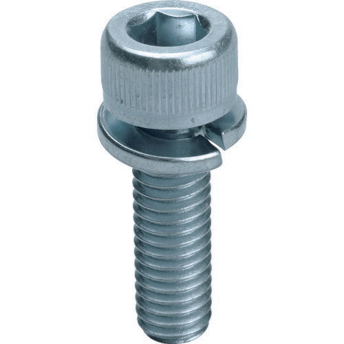 TRUSCO バネ座金組込六角穴付ボルト スチール M5X18 22本入 Y15S0518 トラスコ