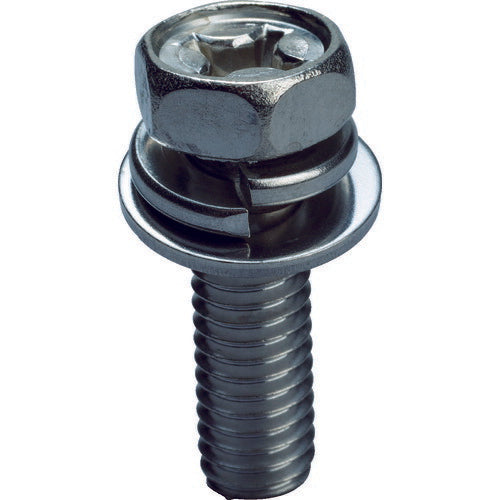 TRUSCO 座金・バネ座金組込十字穴付六角ボルト SUS M5X12 31本入 Y3360512 トラスコ