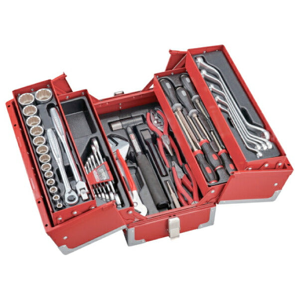 TONE 整備用工具セット ツールセット(メンテナンス用) レッド 間口433×奥行220×高さ240mm (TSS4331)(4953488210057) トネ
