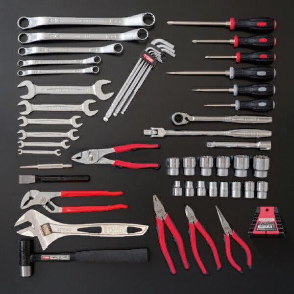 TONE 整備用工具セット ツールセット(メンテナンス用) レッド 間口433×奥行220×高さ240mm (TSS4331)(4953488210057) トネ