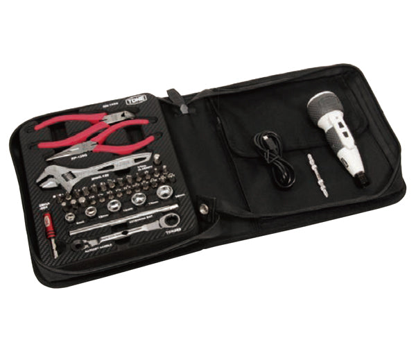 TONE 整備用工具セット ツールセット ブラック 間口250×奥行200×高さ70mm 40点セット (TSX2170)(4953488453072) トネ