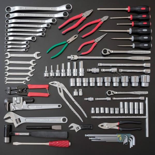 TONE 整備用工具セット ツールセット 差込角9.5mm 12.7mm 86点セット レッド (TSX950)(4953488219098) トネ