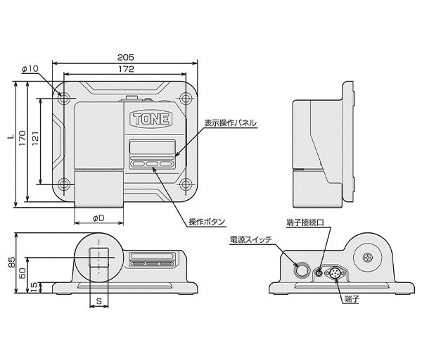 TONE トルク検査機 トルクチェッカー トルク測定範囲2~60N・m (TTC-60)(4953488312553) トネ