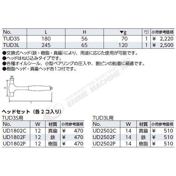 京都機械工具のハンマーの画像3