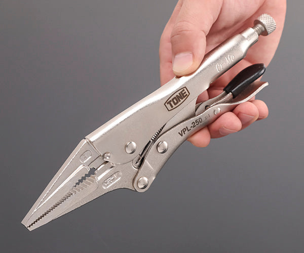 TONE グリッププライヤ ロングノーズ220mm (VPL-250)(4953488314151) トネ