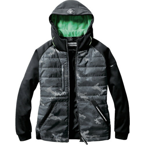 バートル TC防風フーディジャケット 3210-38-XL カモフラブラック 3210-38-XL