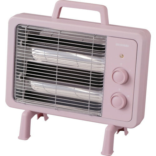 IRIS 513818 遠赤外線電気ストーブ 小型 ブラックコートヒーター ピンク IEHDB-800-P