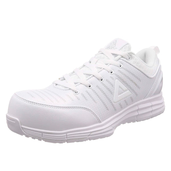 PEAK SAFETY セーフティシューズ WOK-4505 ホワイト・ローズピンク 安全靴 ピーク おしゃれ かっこいい 作業靴 スニーカー 樹脂先芯 耐油 耐滑 ローカット